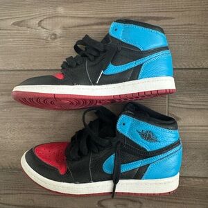 Nike Kids Sneakers - Black, Blue, and Red